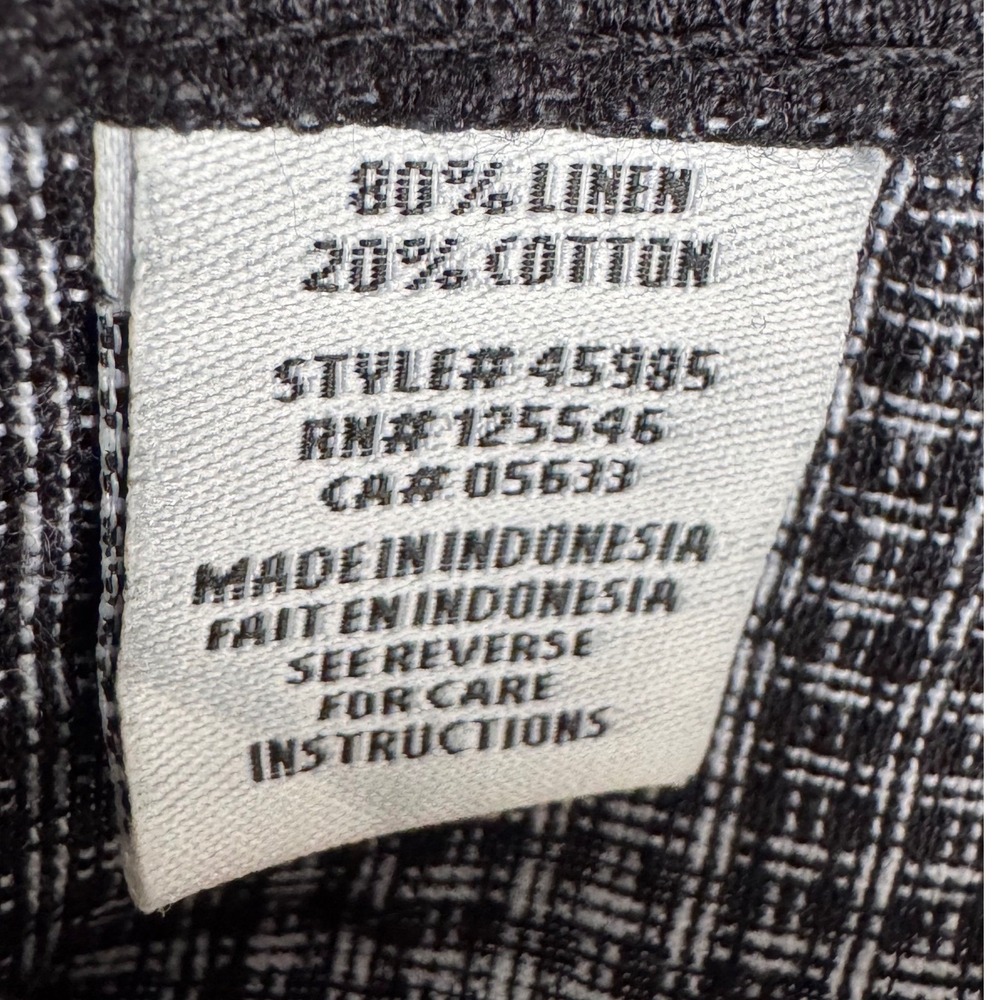 Habitat Grey Black Mixed Pattern Linen Cotton Shift Dress Small minimalist boho - Picture 3 of 8